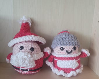 Bundle: crochet santa claus and mrs. claus, the dynamic winter duo