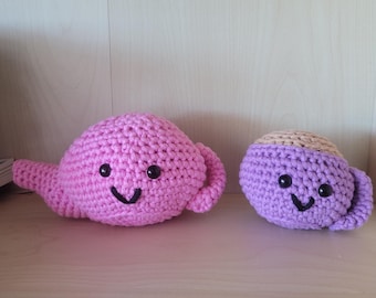 Crochet teapot and cup, spill some tea!