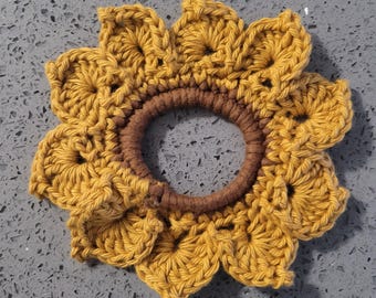 Beautiful Sunflower Scrunchie