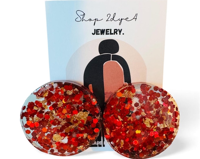 Ruby Flame ll XL Studs