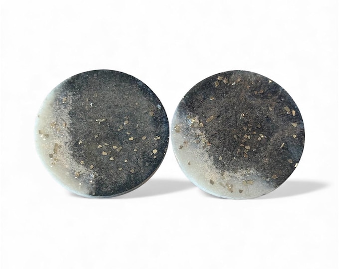 Grey + White Marble Galaxy ll Studs