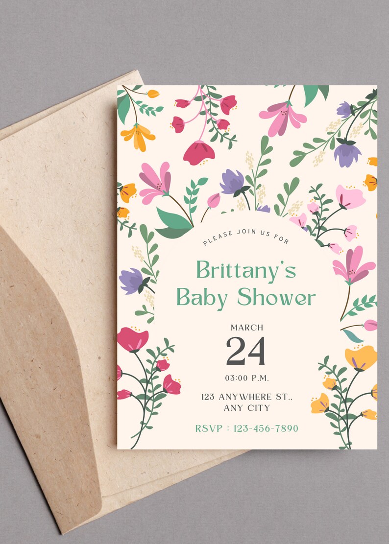 Baby Shower Digital Invitation Instant Download Canva Etsy Australia