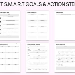 Printable Goal Planner Bundle, Goodnotes Goal Planner, Daily Weekly ...