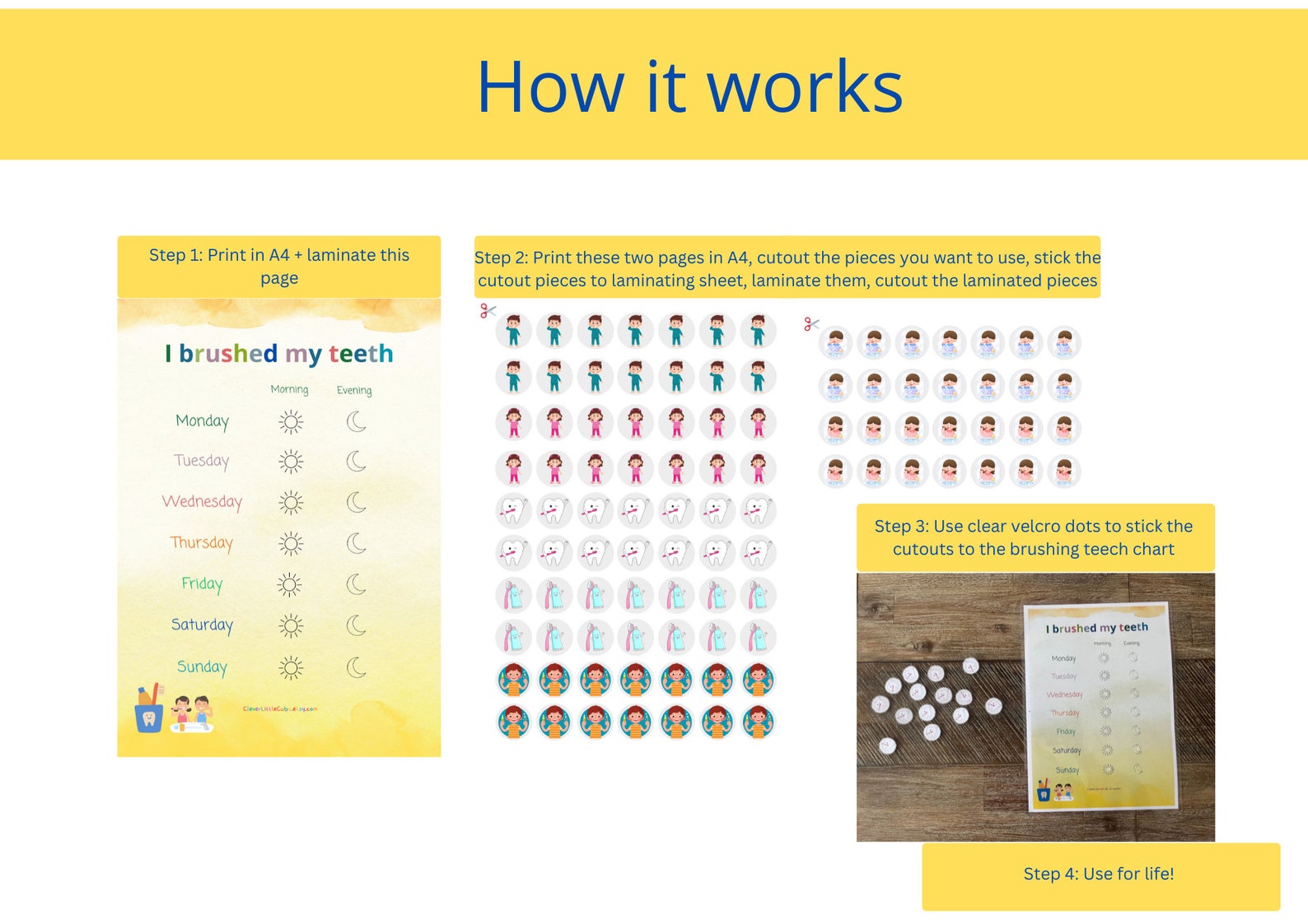 Brushing Teeth Star Chart Brushing Teeth Chart Teeth Brushing Activity ...