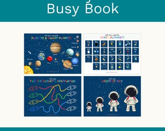 Montessori Solar System Busy Book, Toddler Planets Activity (Digital Download)