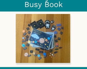 Solar System Busy Book | Montessori Learning, Planets Activity (Digital Download)