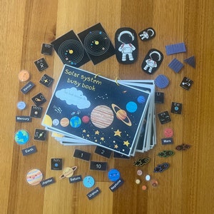 Solar System Busy Book Planets Matching Planets Activity Board Printable Activity Sheet Printable Planets Montessori Travel Toy Quiet Book