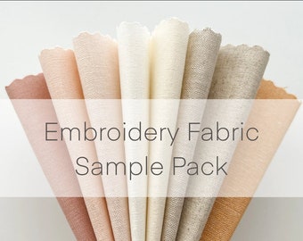Embroidery Fabric Sample Pack - Linen Blend