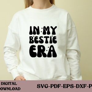 In My Bestie Era, download digital, EPS, PNG, SVG, texto ondulado, design de sublimação, gráfico de camiseta, engraçado, xadrez