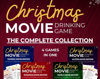 Christmas Movie Drinking Game - The Complete Collection - 4 Games In 1 - The Perfect Holiday Movie Companion Game (Instant Download - PDF)