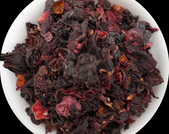 Michigan Cherry Bomb Loose Leaf Tea — Caffeine Free Herbal Cherry Tea Blend, Elderberry & Hibiscus Fruit Tea Gift