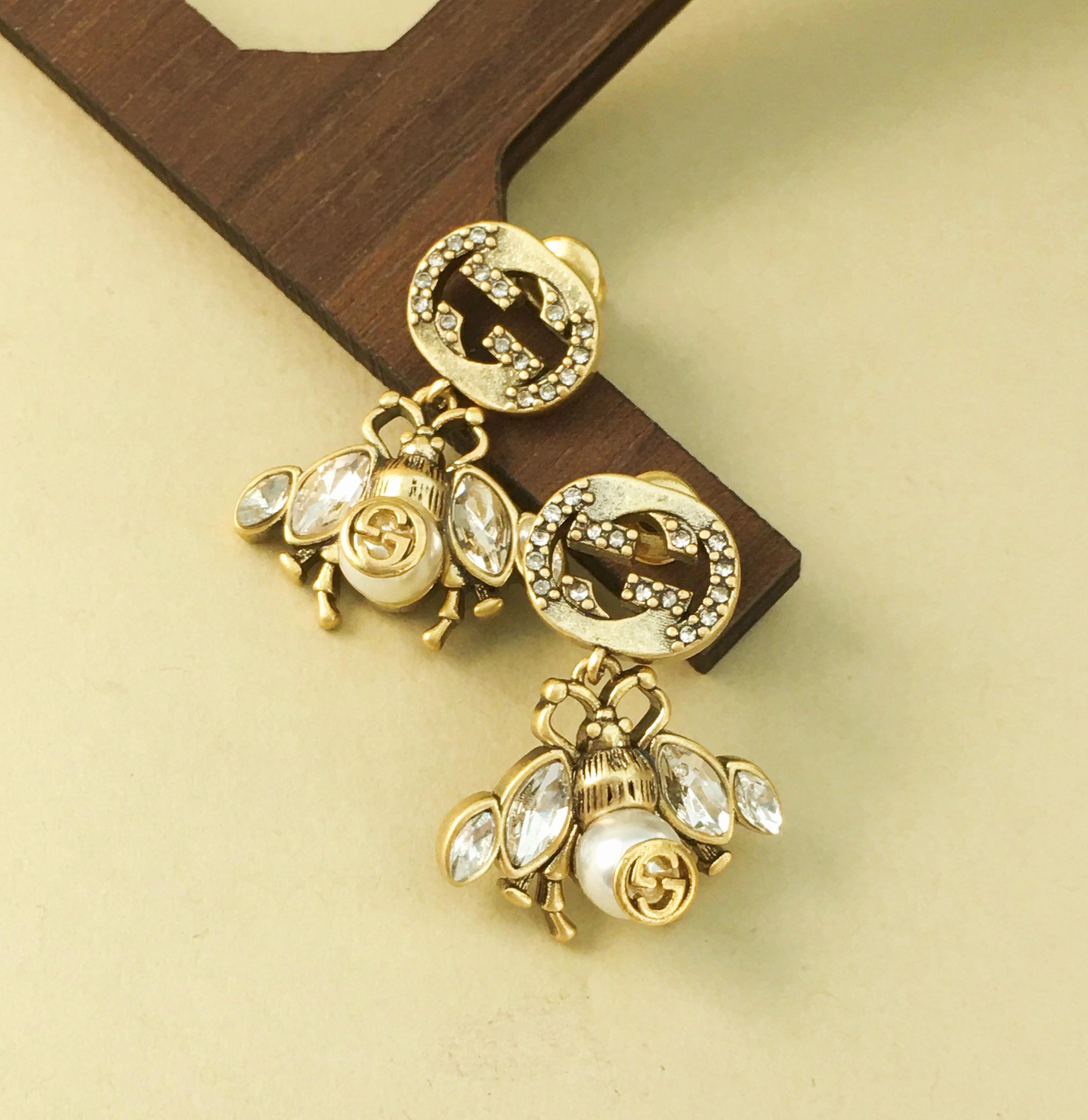 Gucci Bee Earrings Pearl Drop UK