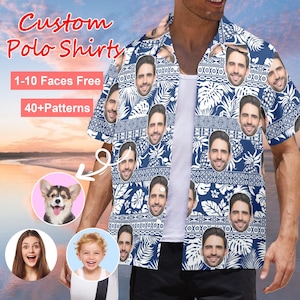Custom Flora Hawaiian Shirt with Logo Face Pet,Custom hawaiian shirt with face,Personalized Photo Upload Photo Hawaiian Shirts