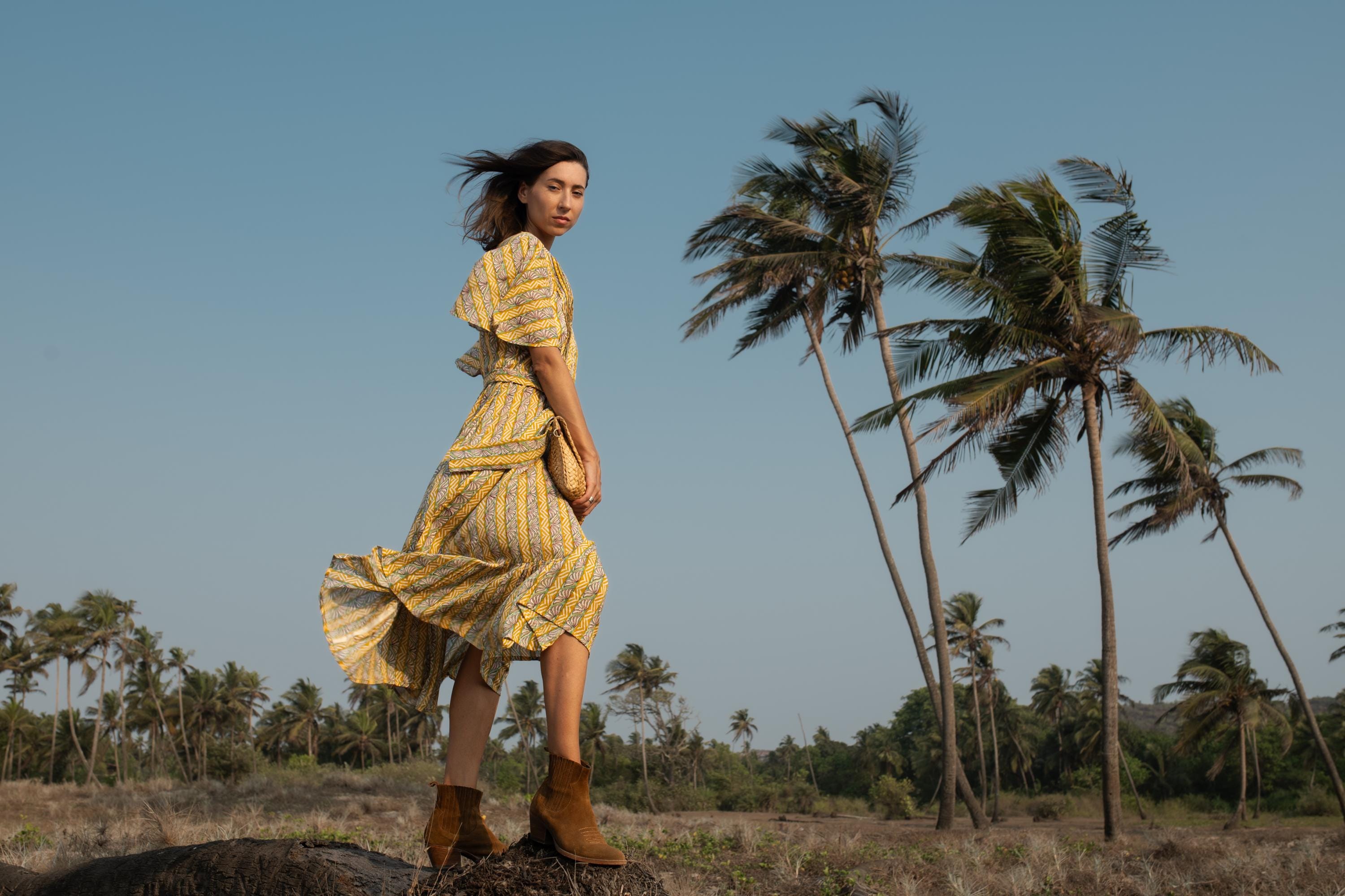 Yellow Cotton Dresses