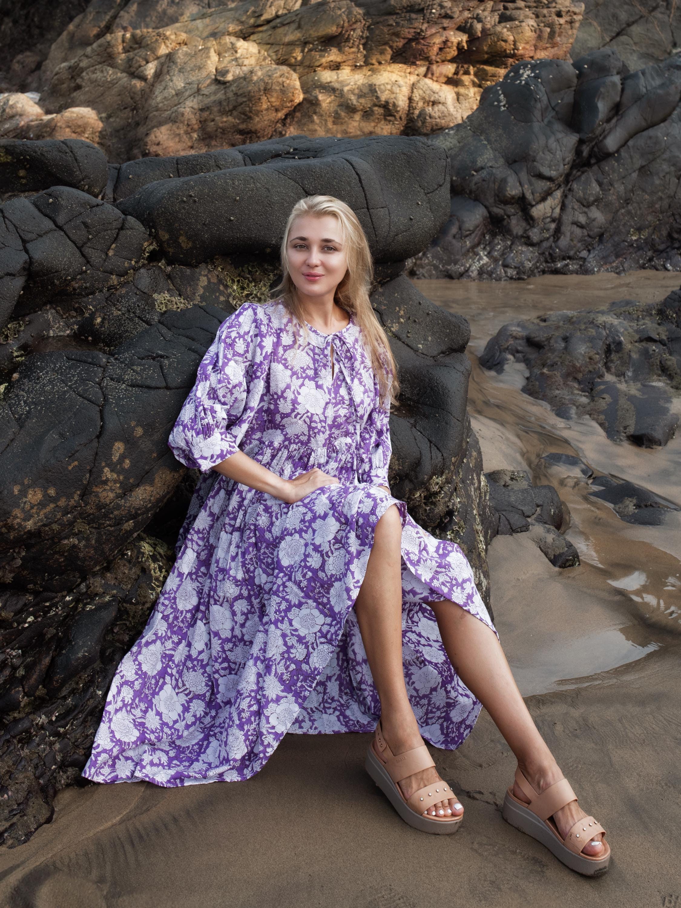 Lilac maxi dress België