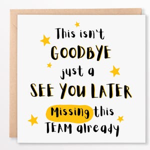 Danke, dass Sie eine erstaunliche Team-Abschiedskarte, Auf Wiedersehenskarte, Coworker-Abschied, ich werde Sie vermissen Karte, Arbeits-Team-Anerkennung, besonders angefertigt