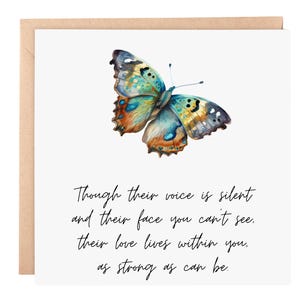 Biglietto di condoglianze personalizzato - Biglietto per la perdita di una persona cara - Biglietto di lutto - Biglietto di auguri commemorativo - Biglietto di condoglianze ispiratore 6x6