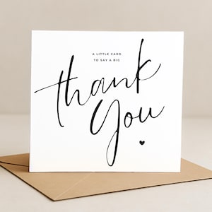 Handmade Thank You Card: 6x6 Appreciation Card for Friend, Teacher