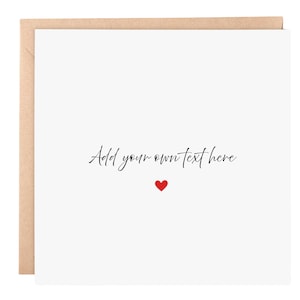 Ajoutez votre texte Carte de texte personnalisée Carte entièrement personnalisable Carte de paroles de chanson Carte de citation Carte de voeux personnalisée Carte de texte personnelle Carte personnalisée