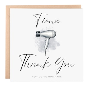 Cartes de remerciement personnalisées pour mariage | Appréciation personnalisée du fournisseur | Maquilleur, coiffeur, traiteur, photographe | Cartes de remerciement 6 x 6