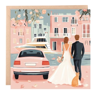 Carte de mariage de luxe | Carte romantique juste marié | Carte élégante pour jeunes mariés | Carte de voeux de mariage à destination de Zazzle.be Liste d'envies Vous avez des idées ? Félicitations pour mariage 6 x 6