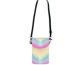 Diffuse Rainbow Small Cell Phone Purse