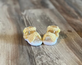 Handmade crochet baby sandals