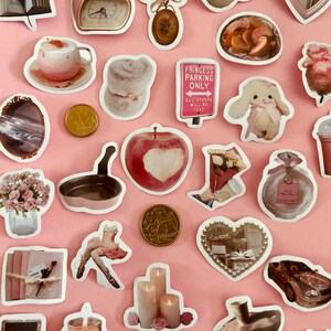 10 coquette pink random stickers from small business