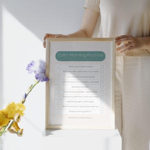 Editable Morning Routine Chart for Kids | Calm Before-School Checklist | Printable Visual Schedule | Canva Template