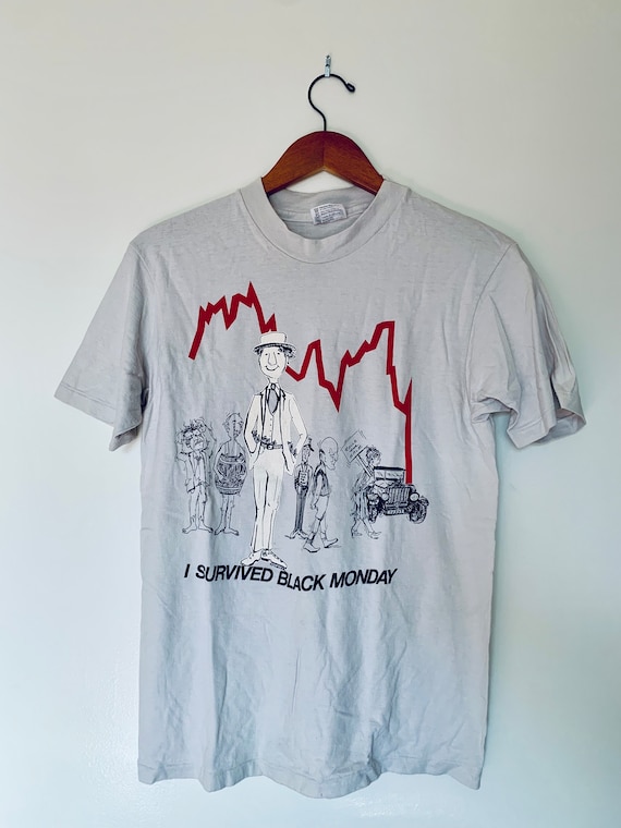 Vintage 80s "I Survived Black Monday" t shirt, siz