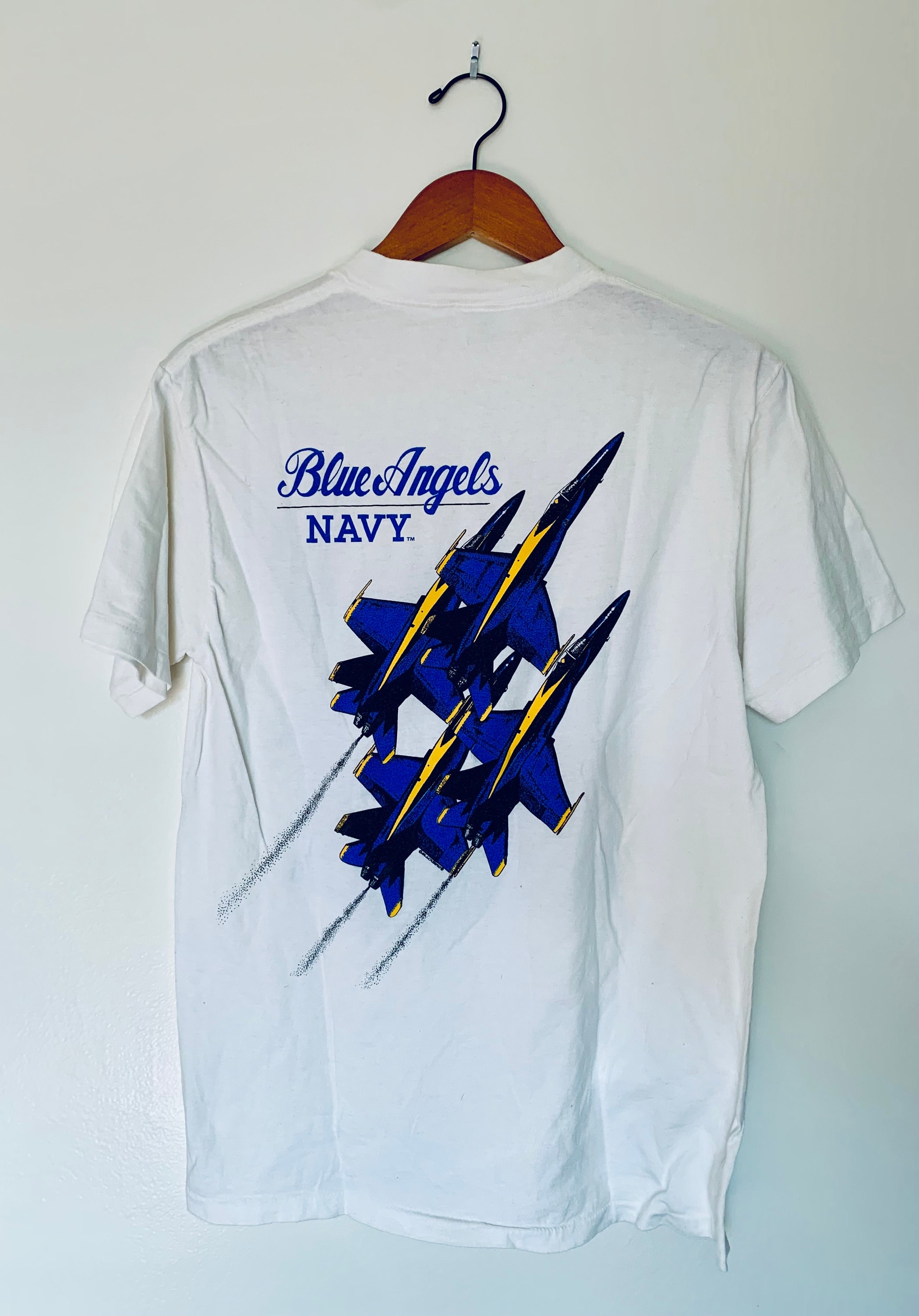 USA製 90s Blue Angels 50周年 Tシャツ シングルステッチ Vintage 1988 Blue Angels Jet Graphic Single Stitch T-Shirt