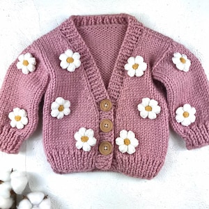 Handmade Cotton Knit Baby Cardigan: Custom Colors & Sizes