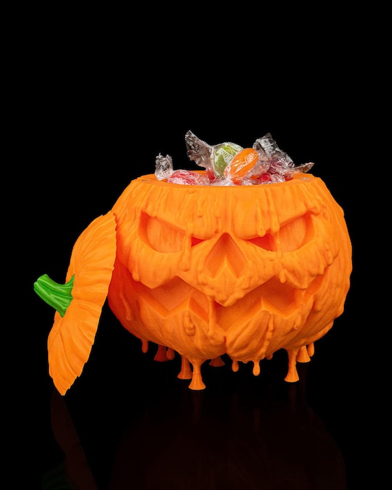 Melted Pumpkin Candy Holder – Spooky Halloween Treat Bowl