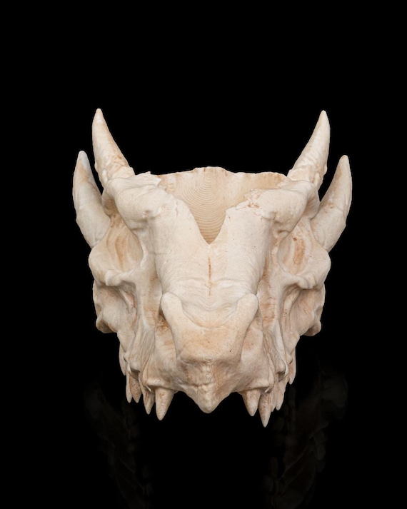Dragon Skull Planter: Fantasy Home Decor, Mythical Statement Piece