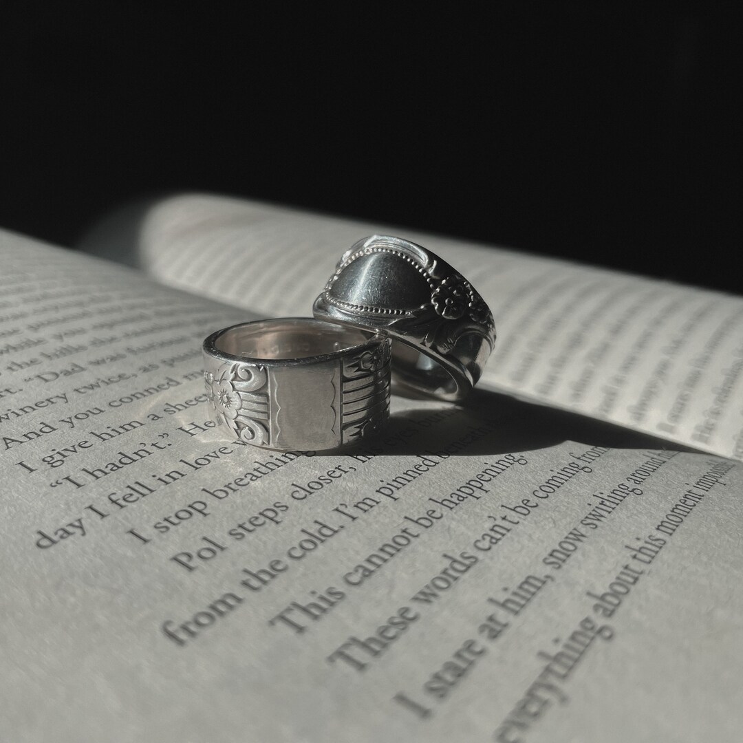 Bundle of TWO Silverplate Spoon Rings Authentic Antique - Etsy