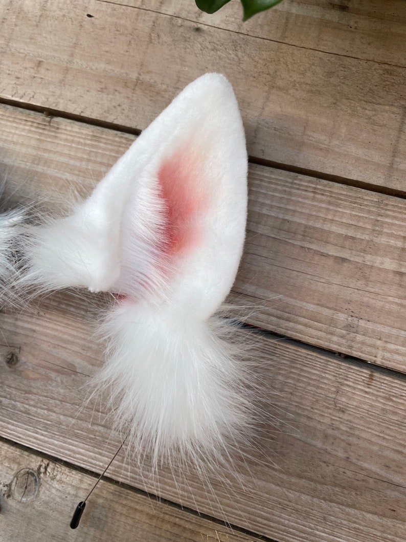 White Dog Ears Cosplay Shepherd Headband Dog Hairclips Cos Etsy