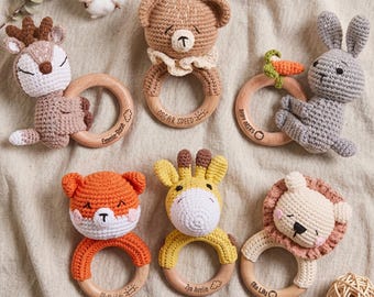 Custom Name Baby Rattle - Personalized Newborn Gift
