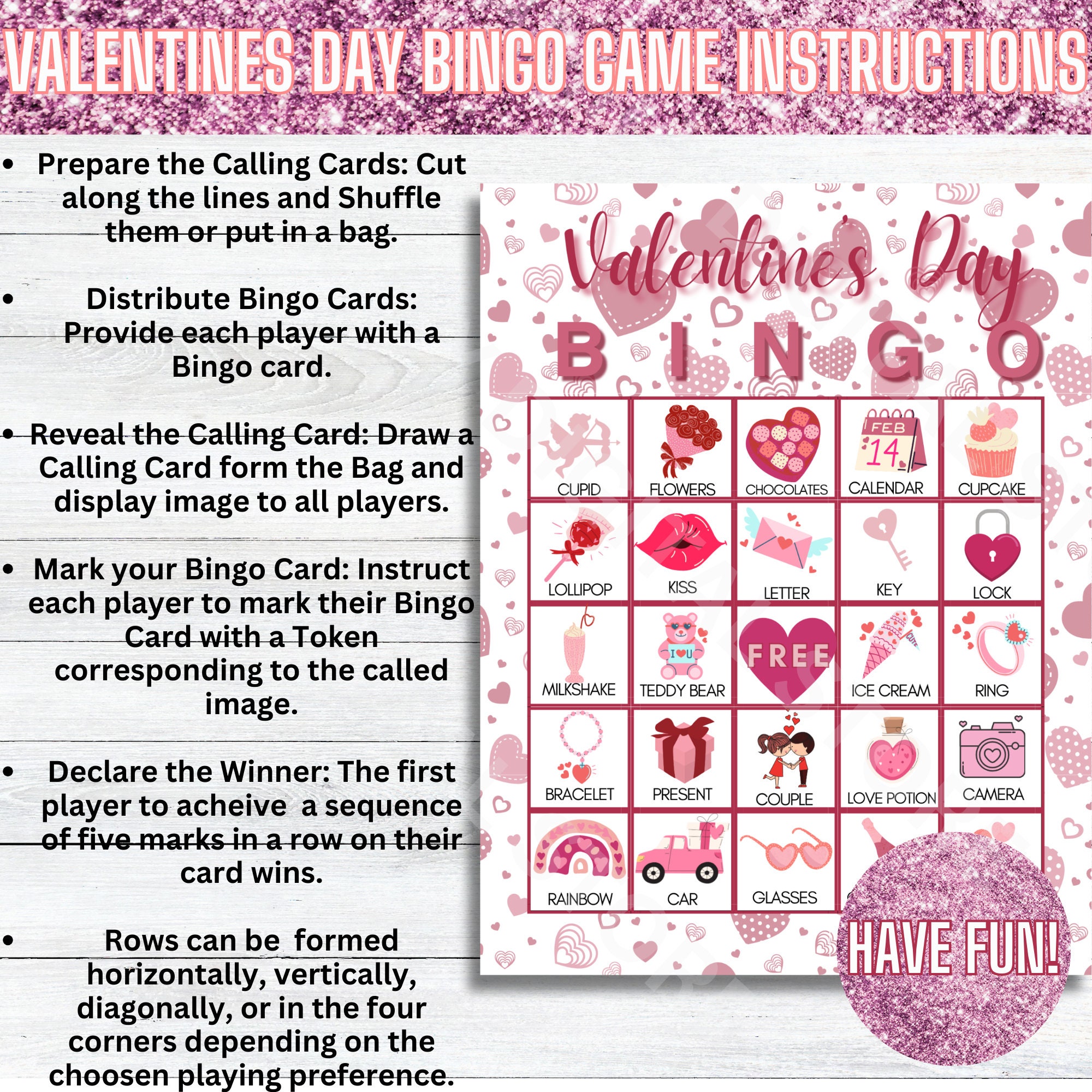 Bingo Cards Valentine Games Printable Game for Valentines Day Bingo ...