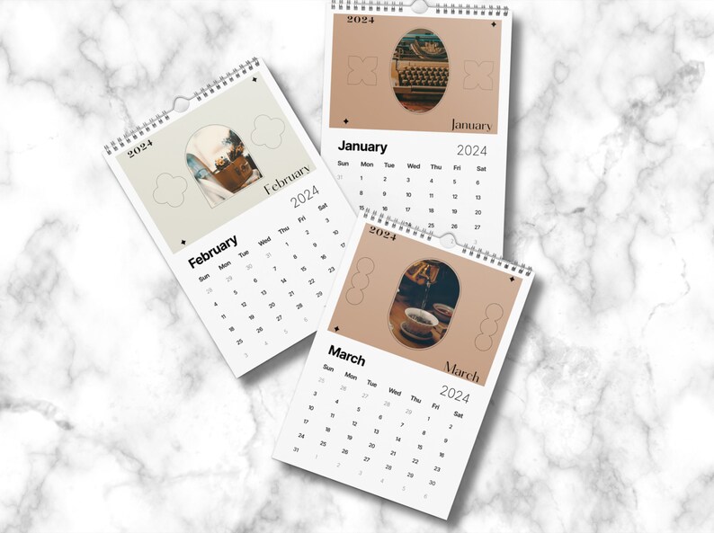 Flower Calendar 2024, 2024 Vintage Wall Calendar, 2024 Calendar