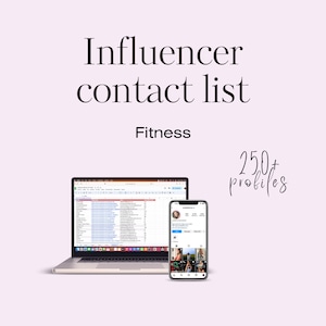 Fitness Influencer Contact List, Influencer Database, Content Creator E-mail List, E-mail List For Fitness Brands, Influencer Marketing