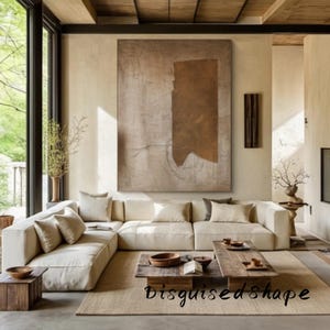 Wabi Sabi Wall Art Brown Abstract Painting Large Brown Texture Wall Art Brown Abstract Wall Art Brown Oil Painting Neutral Canvas Art