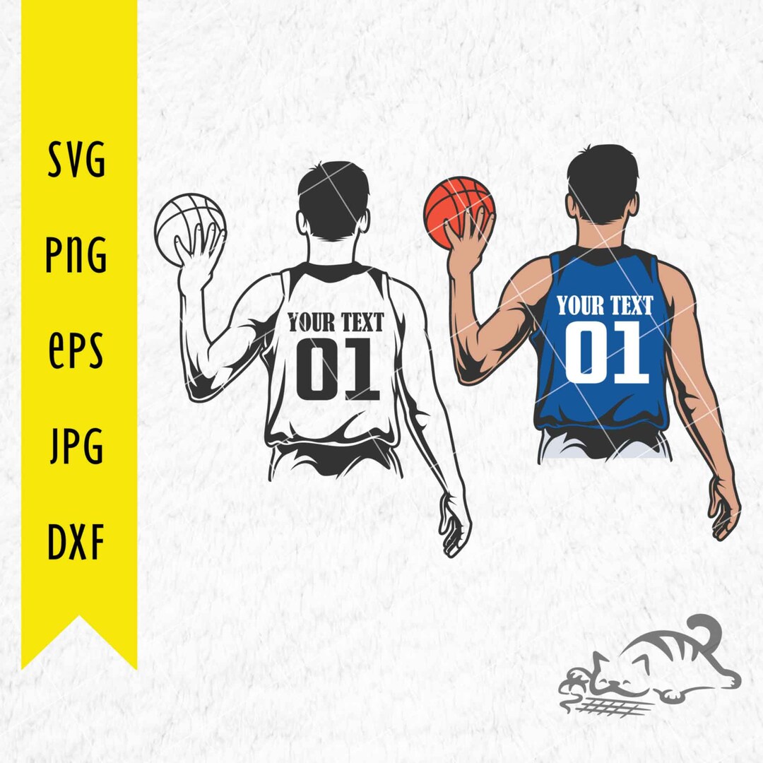Customizable Basketball Player Svg 2, Layered Basketball Name