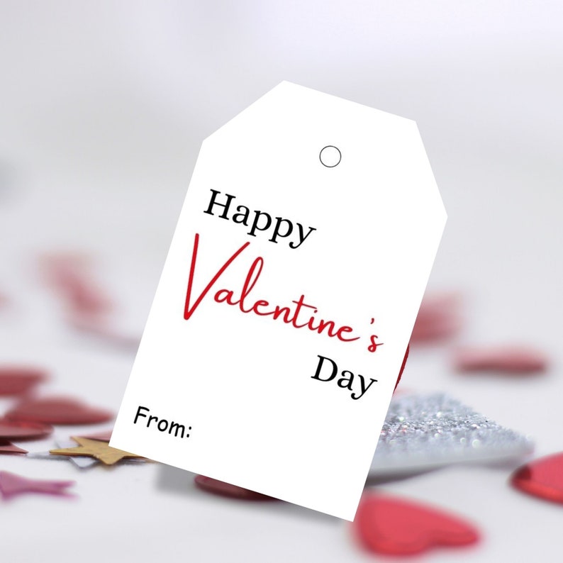 Editable Valentine's Day Tag Printable, Valentine's Day Hang Tag ...