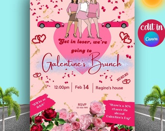 Galentine's Invitation, Mean Girls, Galentine's Party, Galentine's Printable, Galentine's Day Party, Galentine's Brunch, Galentine's Card