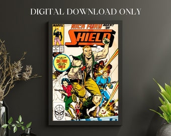 Marvel Comics Nick Fury Agent of Shield cover print 11 by 17, 8.5