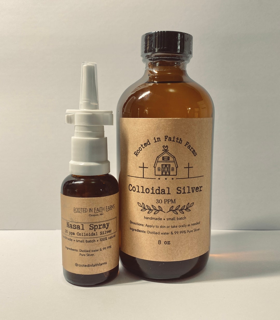 Colloidal Silver & Nasal Spray Bundle First Aidkit Allergies Sinus Soothing Natural