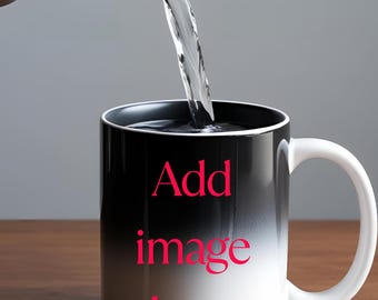 Personalized Color Changing Mug 15oz – Custom Photo or Text Magic Mug – Heat Reveal Gift for Him, Her, Friends – Coffee Cup, Christmas Gifts