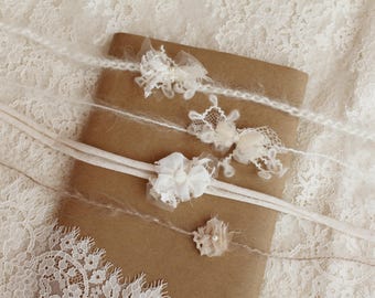 Diadema de mohair para recién nacida, accesorio fotográfico en tonos pastel