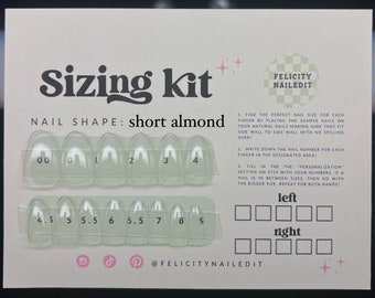 Press On Nail Sizing Kit, Fake Nail Sizing Kit, Nail Sizing Kit, Sizing Kit, False Nails Sizing Kit
