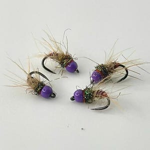 Purple Caddis Pupa- Size 20/ 4 Flies